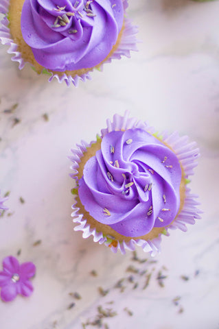 Lavender Buttercream Frosting Cupcakes