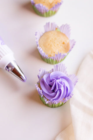 Lavender Buttercream Frosting Cupcakes