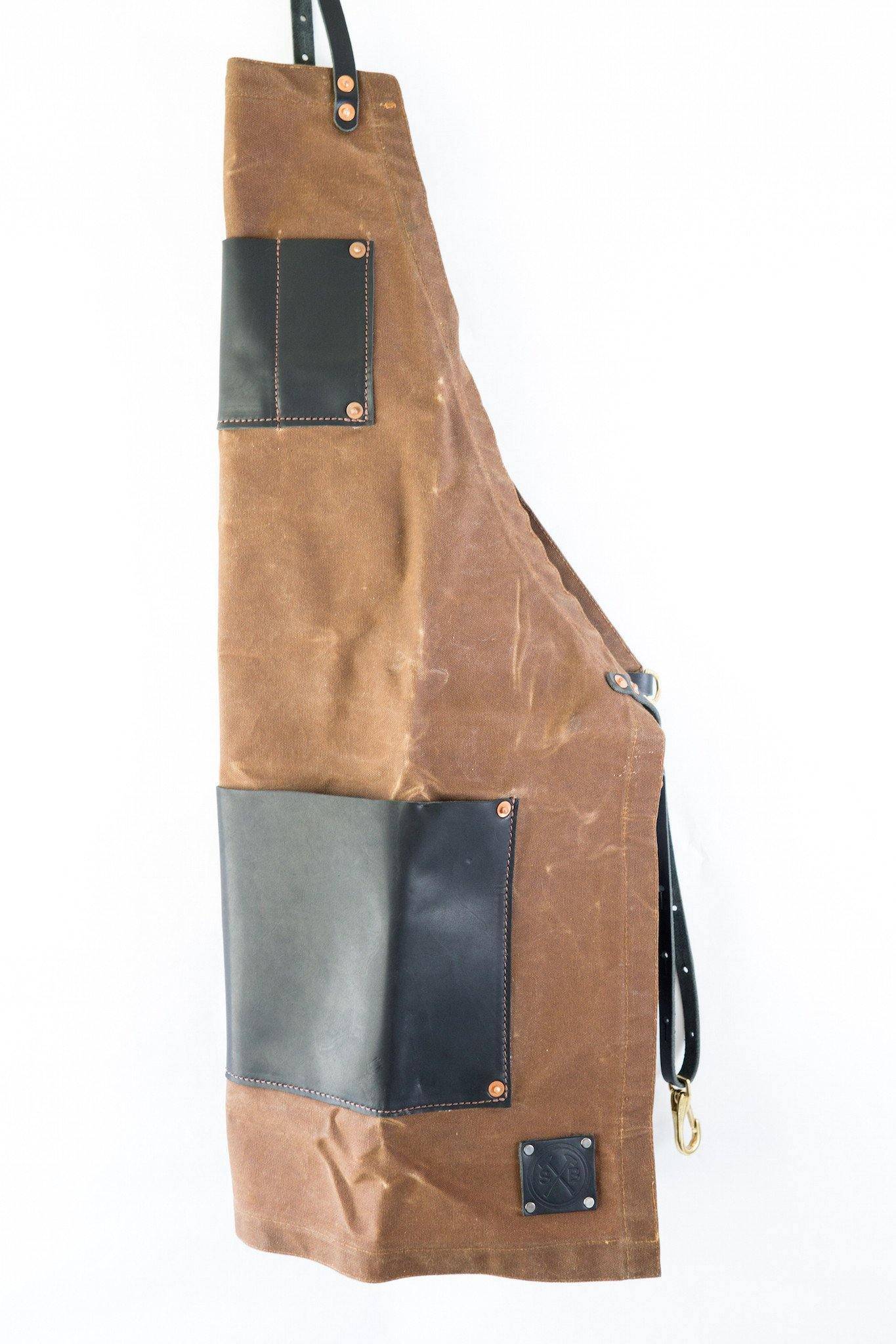 The Charles Master Waxed Canvas and Leather Apron