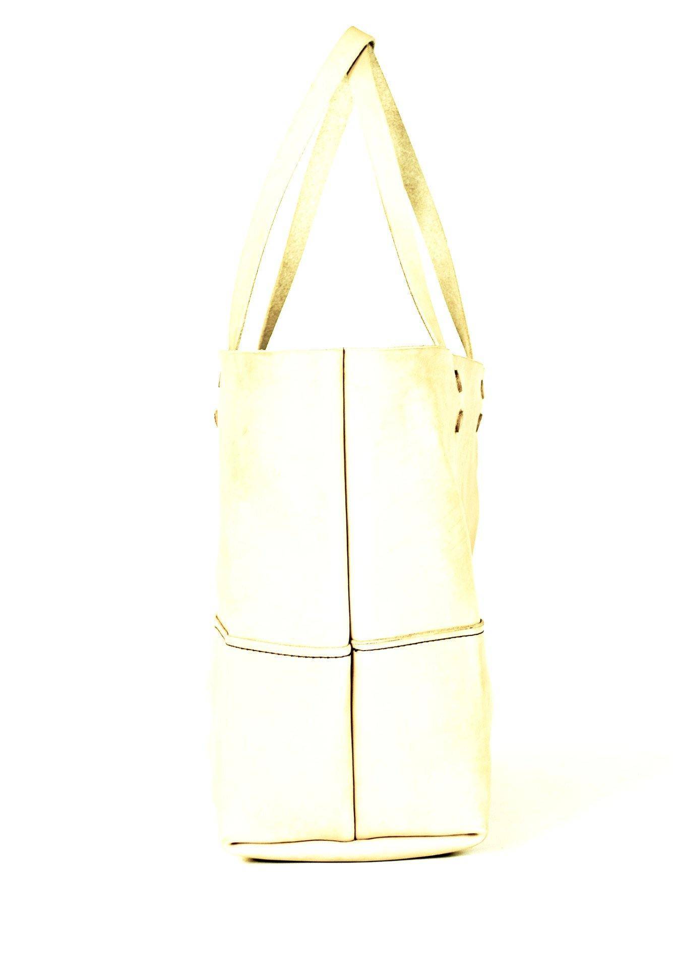 The Paxton Large Leather Tote in Natural