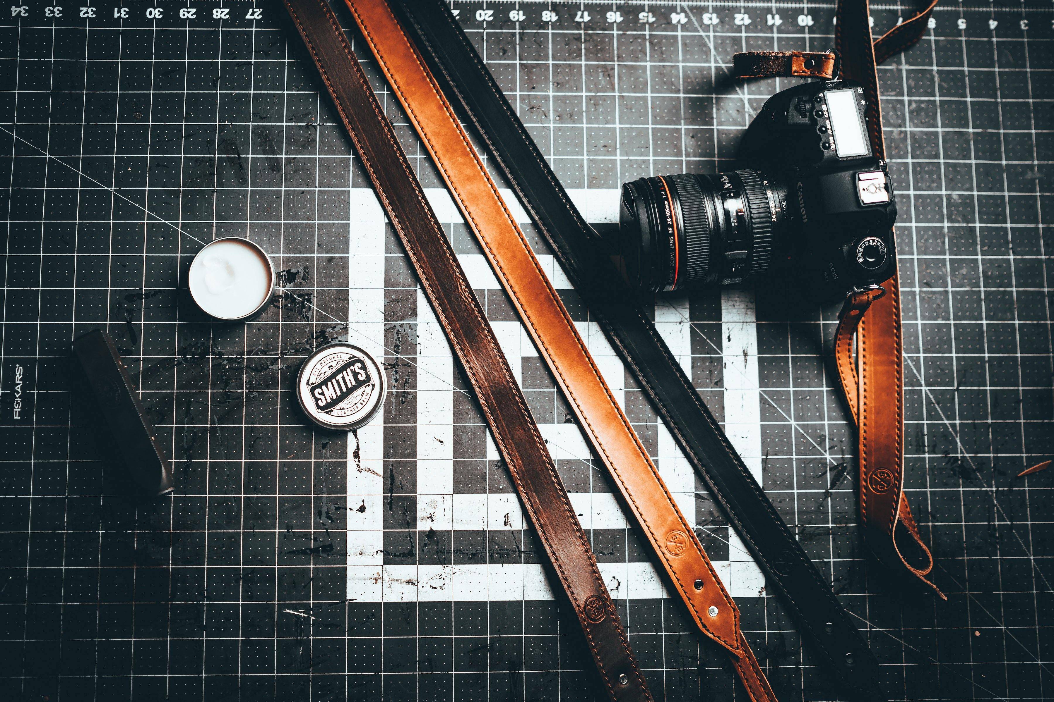 The Ansel Camera Strap in Natural Dublin