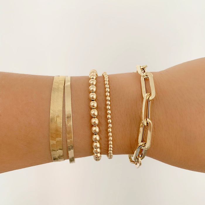 gold filled chain bracelet