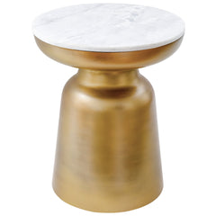 Signy Drum Accent Table with Marble Top