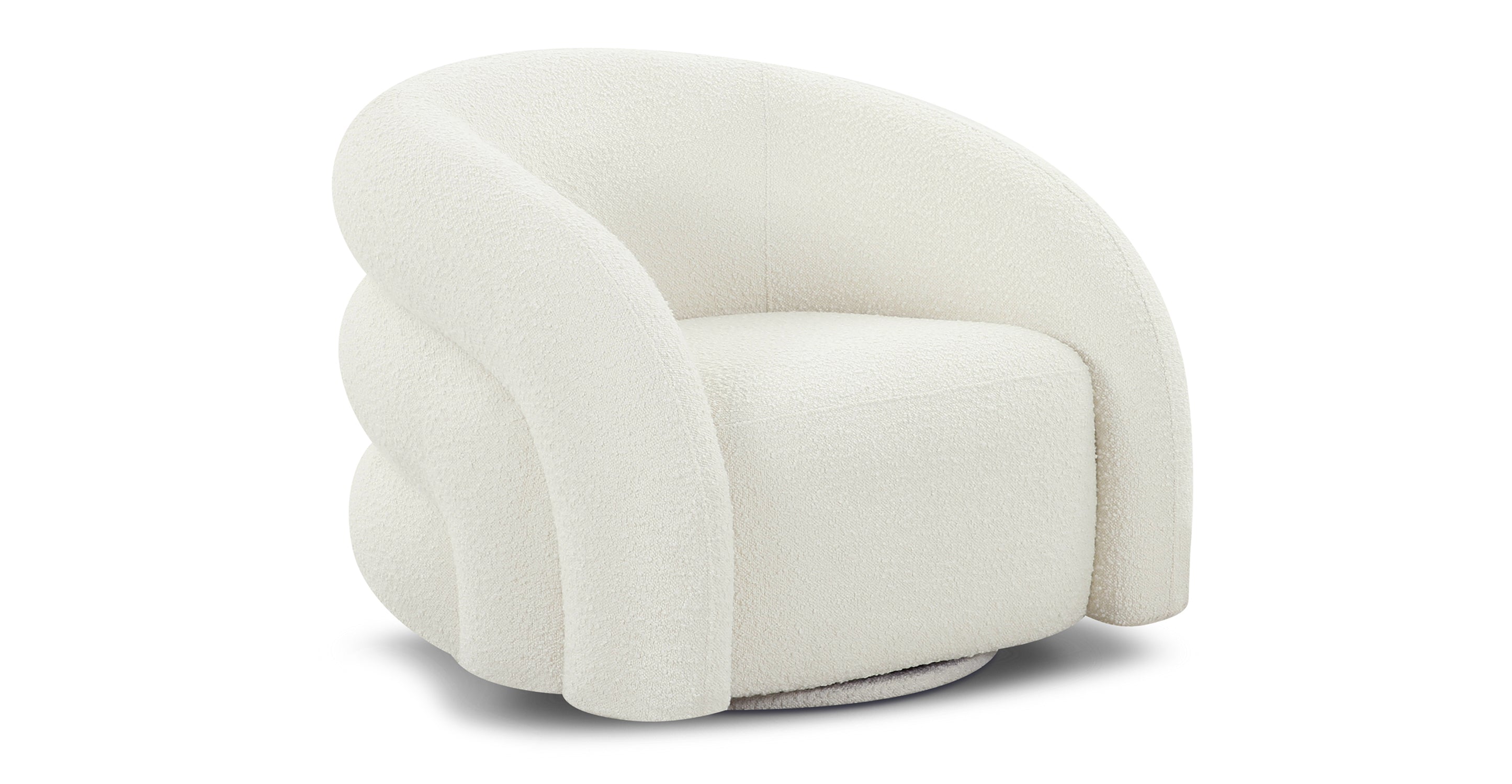 Volos White Swivel Chair