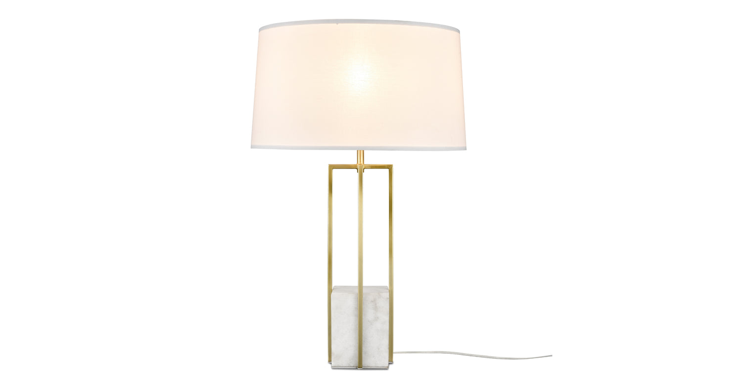 sleek brass table lamp