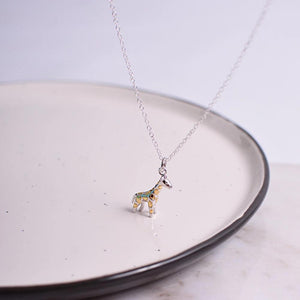 Stunning Giraffe Sterling Silver Necklace