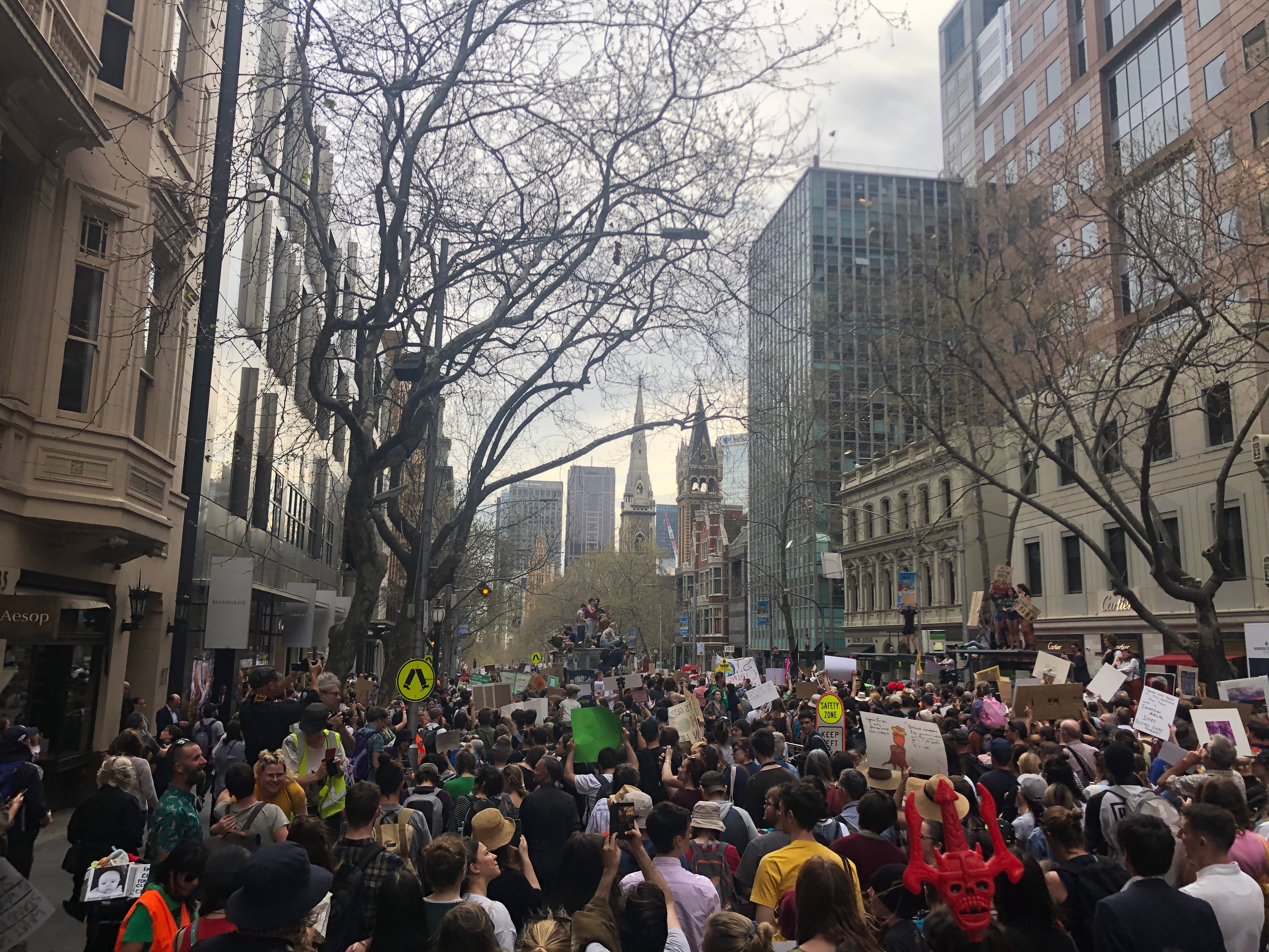 Climate protest in Melbourne 2019
