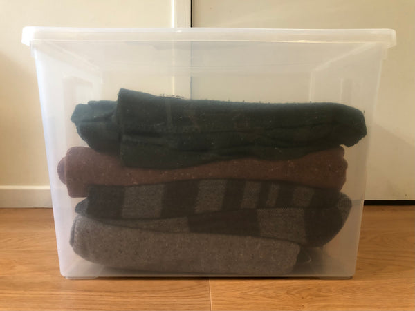 how to store wool, storing wool blankets, 
