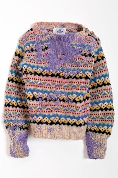 Hope’s Sweater, 1951, moth eaten sweater and darning, 30 x 40 x 3cm, 2011.