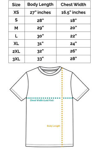 jersey tee sizing chart