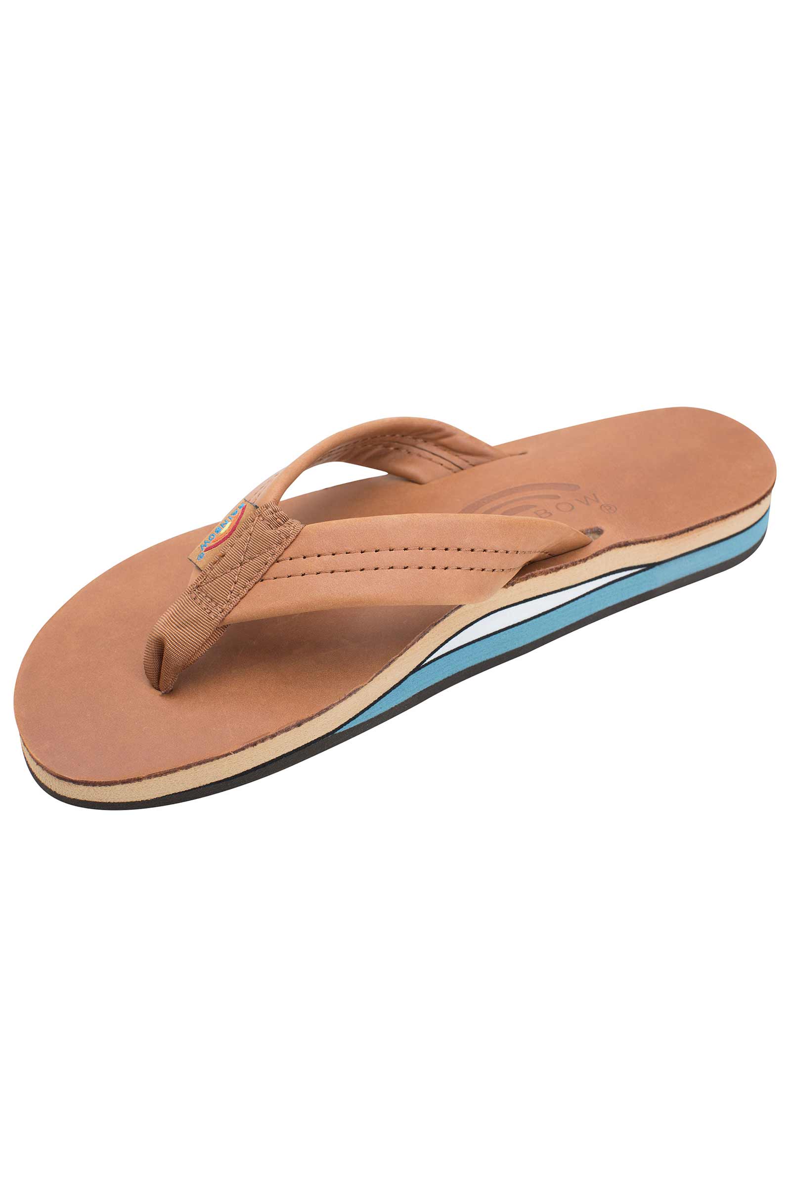 Mens Rainbow Sandals Classic Double Tan & Brown - Hope Outfitters