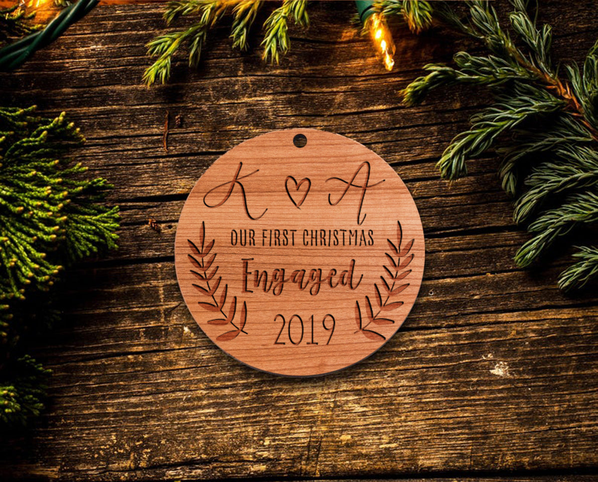 personalized engagement ornaments