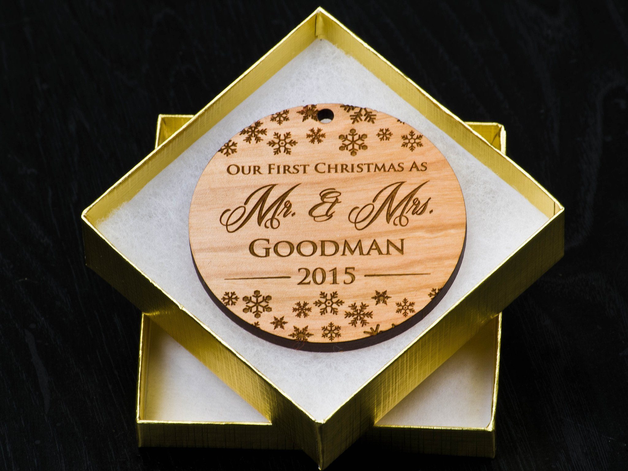 just married ornament 2015