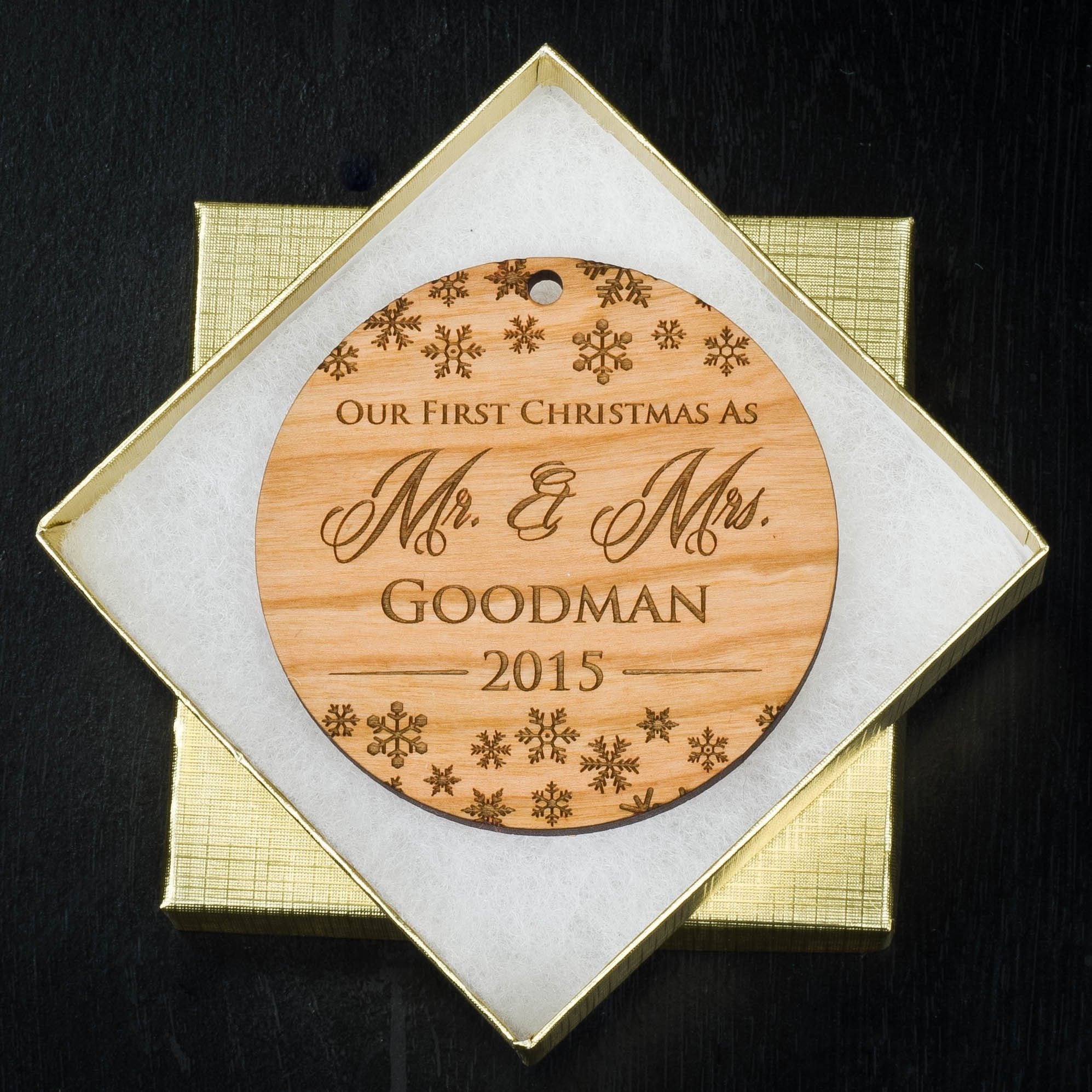 just married 2015 ornament