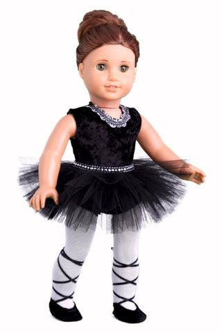 Black Swan - Doll Ballet Outfit for American Girl Doll - Leotard, Tutu,  Tights, Slippers – Dreamworld Collections