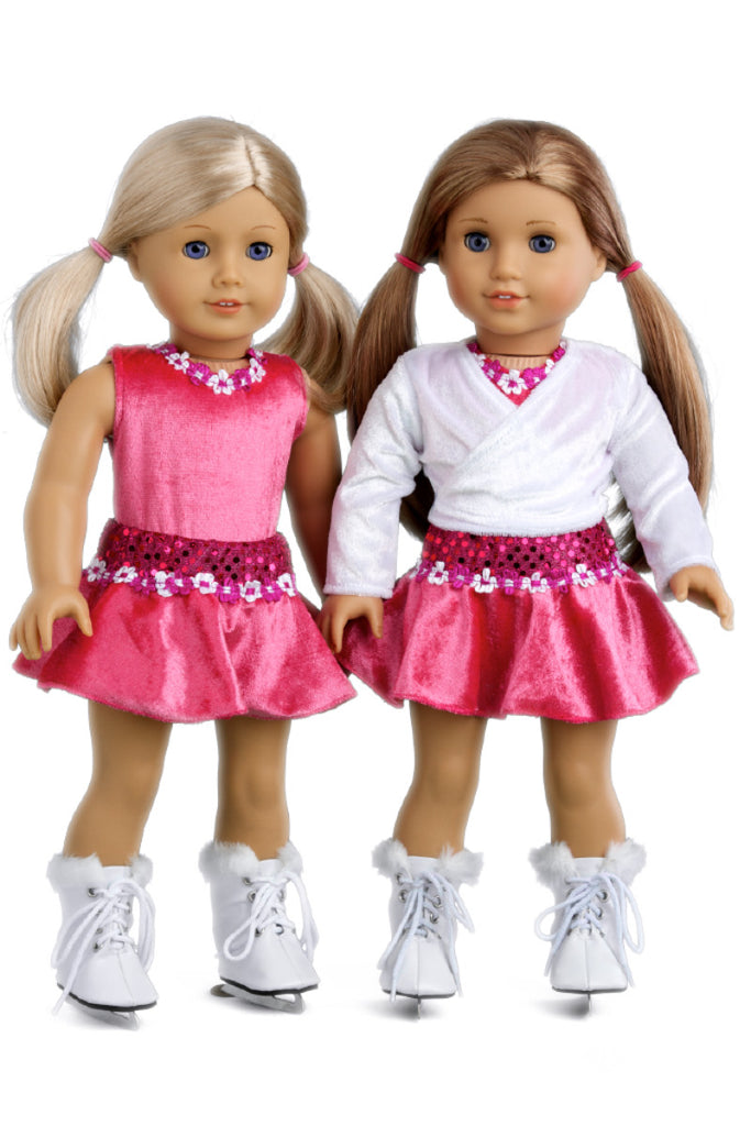 american girl ice skating set