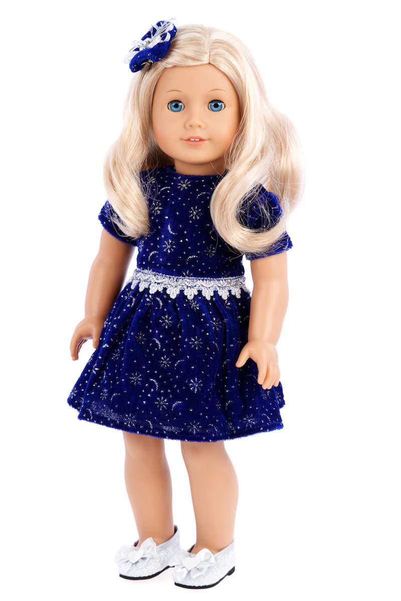 Midnight Blue - Clothes for 18 inch American Girl Doll - Holiday Dress ...