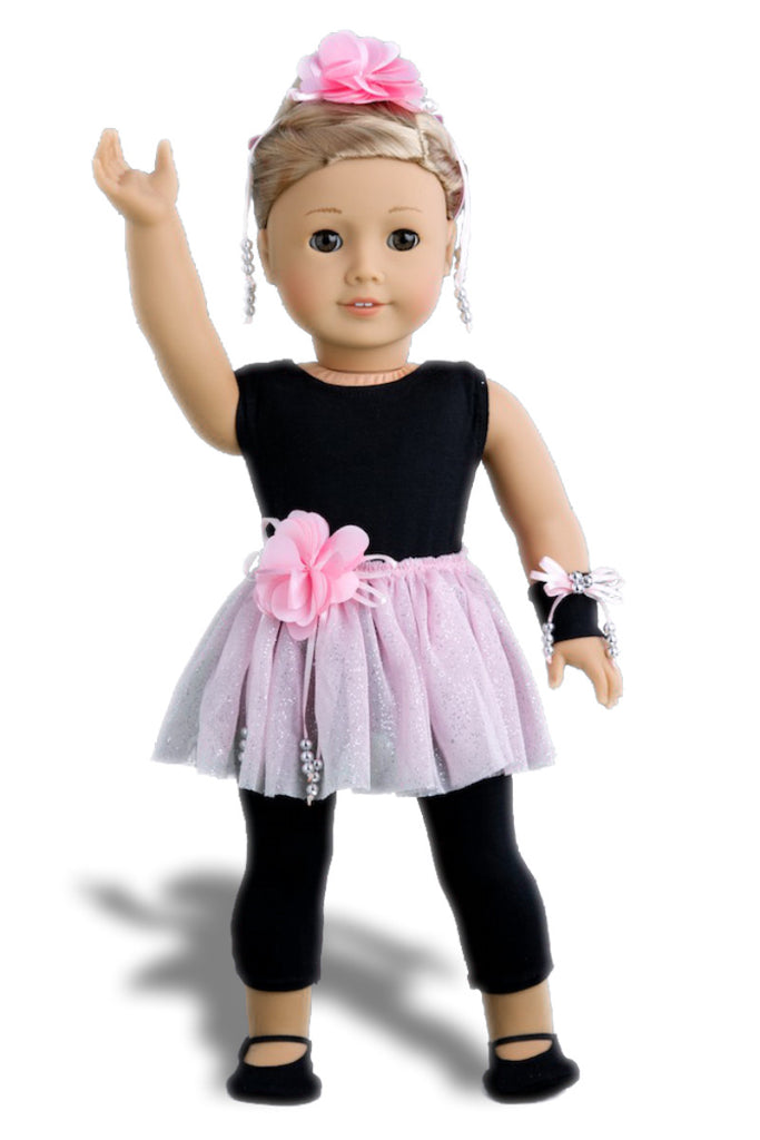 Show Time - Ballet Outfit for 18 inch Doll - Unitard, Skirt, Slippers,  Corsage, Hair Piece, Wrisband – Dreamworld Collections