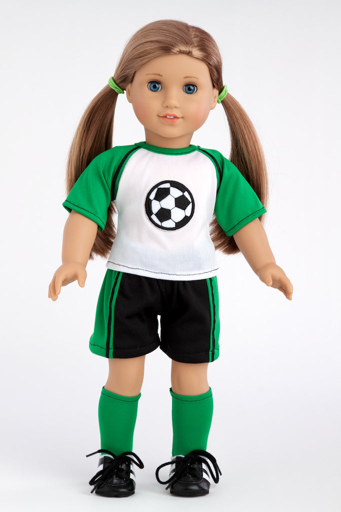 18 inch doll soccer outfit