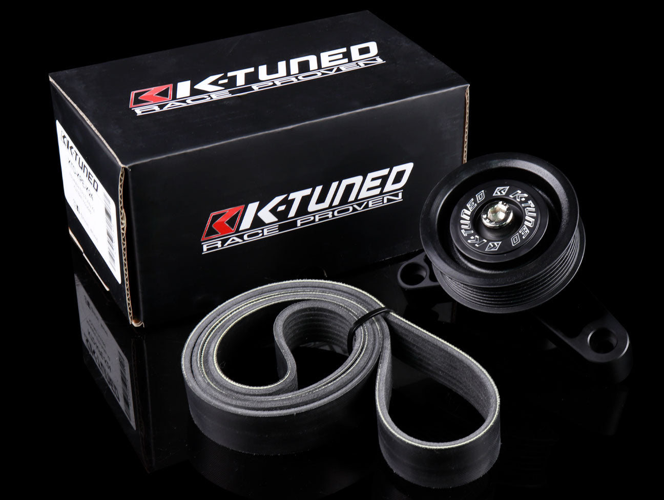 KTuned Adjustable EP3 Idler Pulley Kit K20 / K24 Black JHPUSA