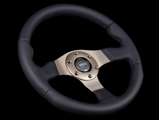 ATC Sprint Black Driftone Steering Wheel - Red Stitch - JHPUSA