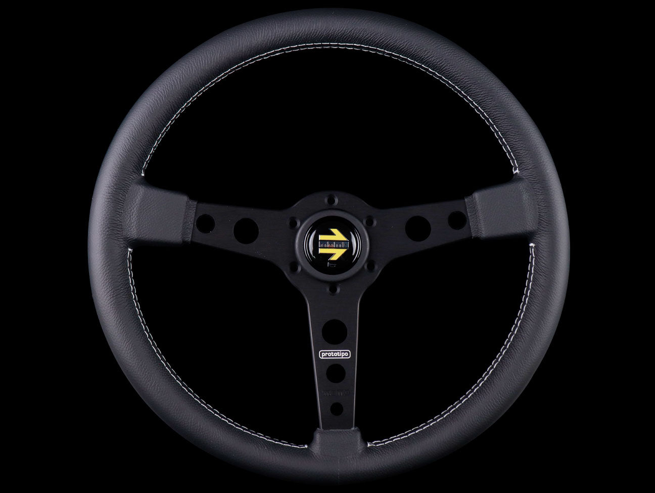 Momo 350mm Prototipo Steering Wheel - Black Edition - JHPUSA