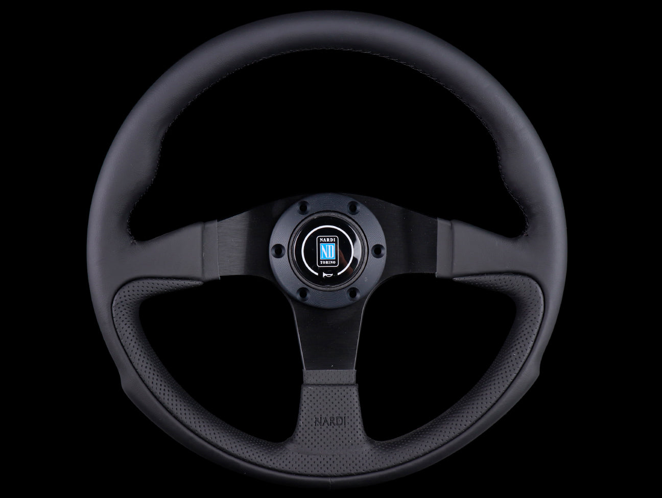 Nardi Leader 350mm Steering Wheel - Black Leather - JHPUSA