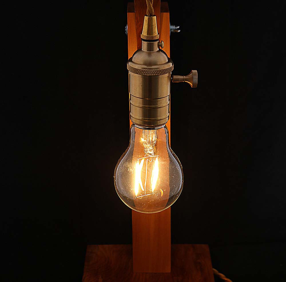 Recycled Wood Hanging LED Table Lamp - Rimu