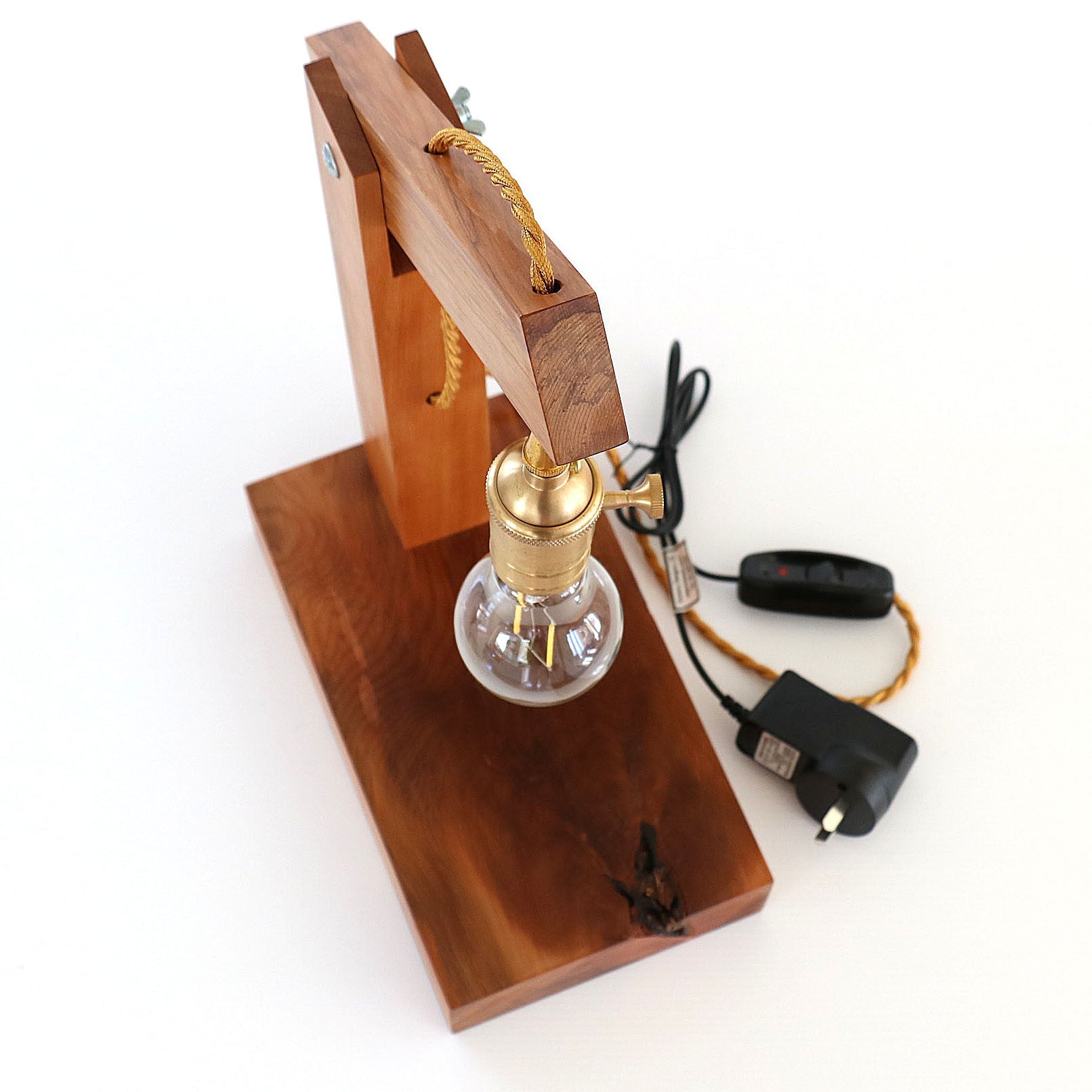 Recycled Wood Hanging LED Table Lamp - Rimu