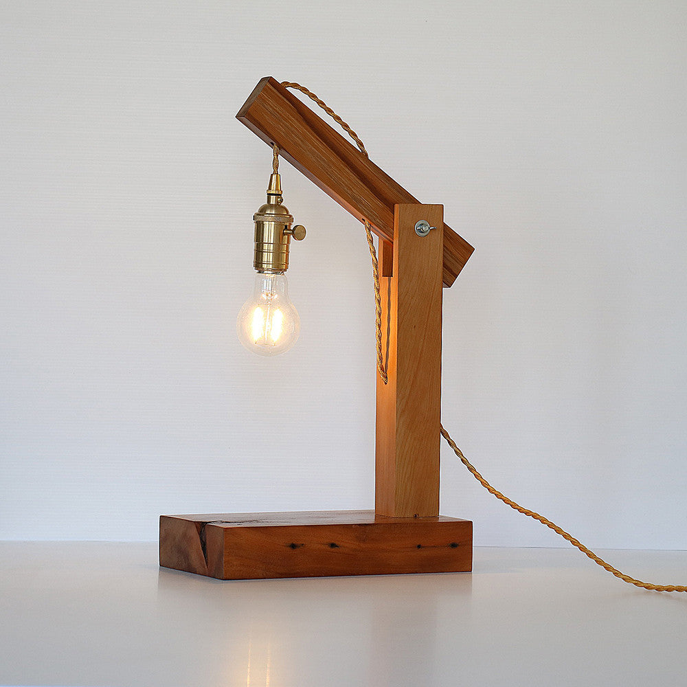Recycled Wood Hanging LED Table Lamp - Rimu