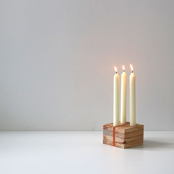 Recycled Wod Candle Holder - The Wood-Stack Candle Holder