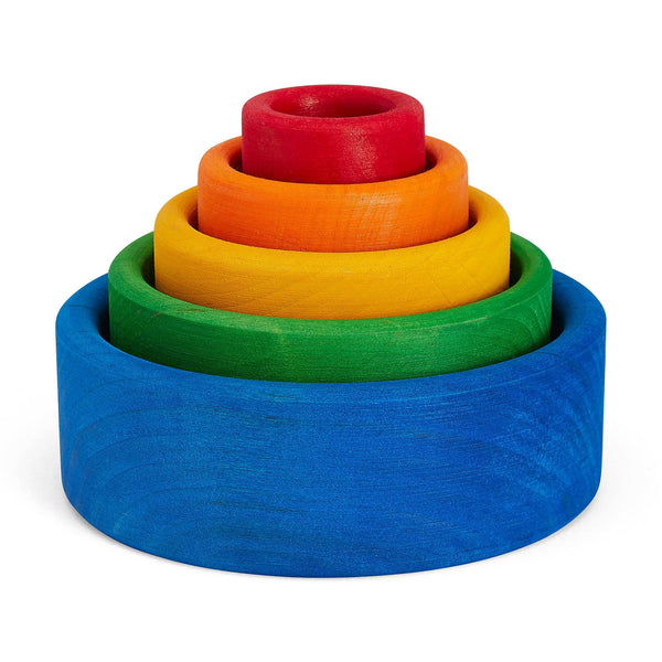 wooden nesting bowls toy