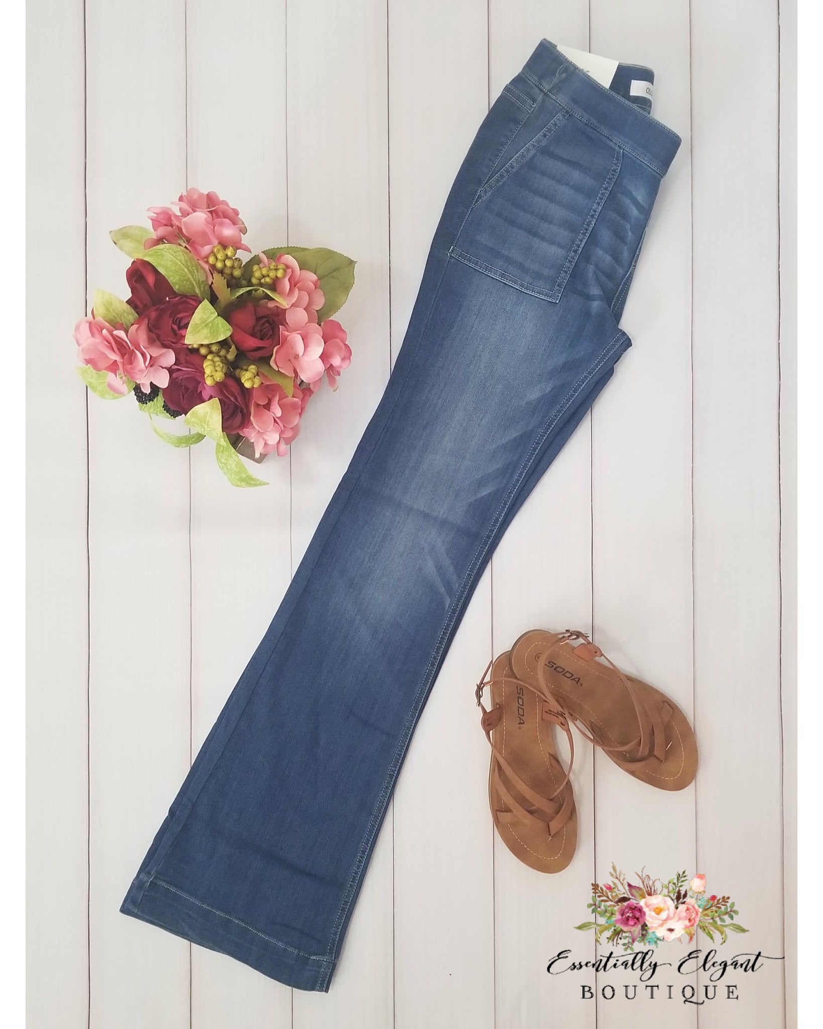 cello flare jeans plus size