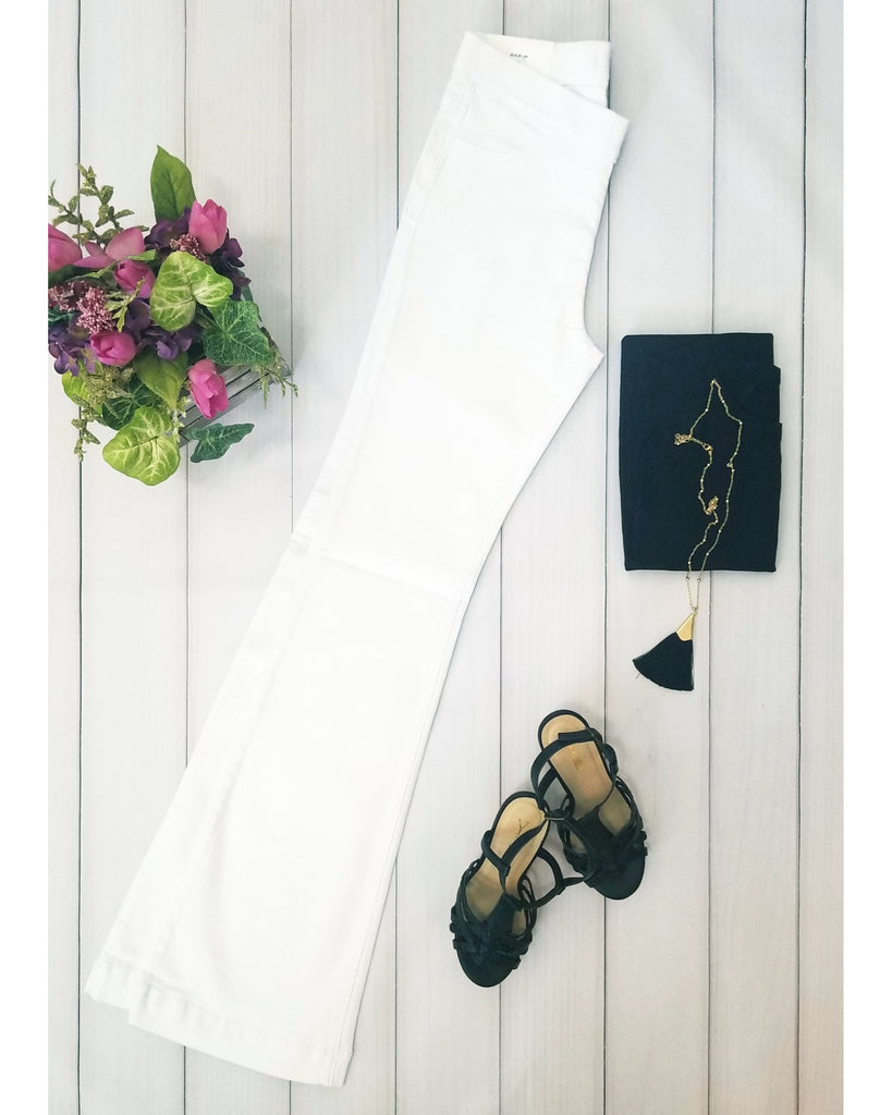 cello white flare jeggings