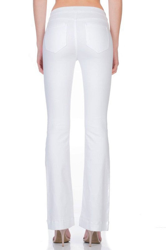 cello white flare jeggings