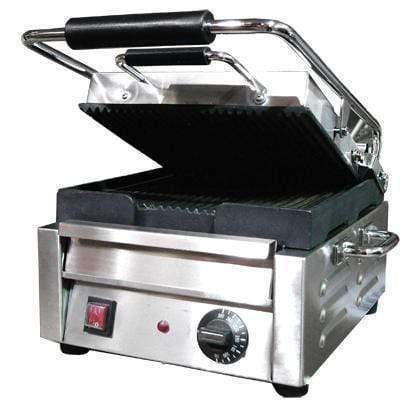 Omcan PG-CN-0515-R - 10" x 11" Grooved Panini Grill - Titan Plus product image