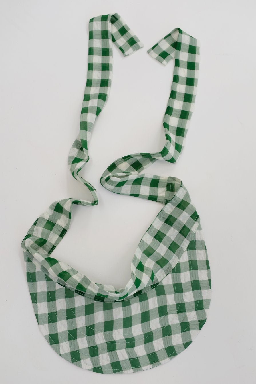 Tie Visor | Spinach Gingham