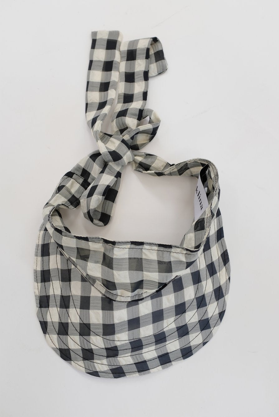 Tie Visor | Black Gingham