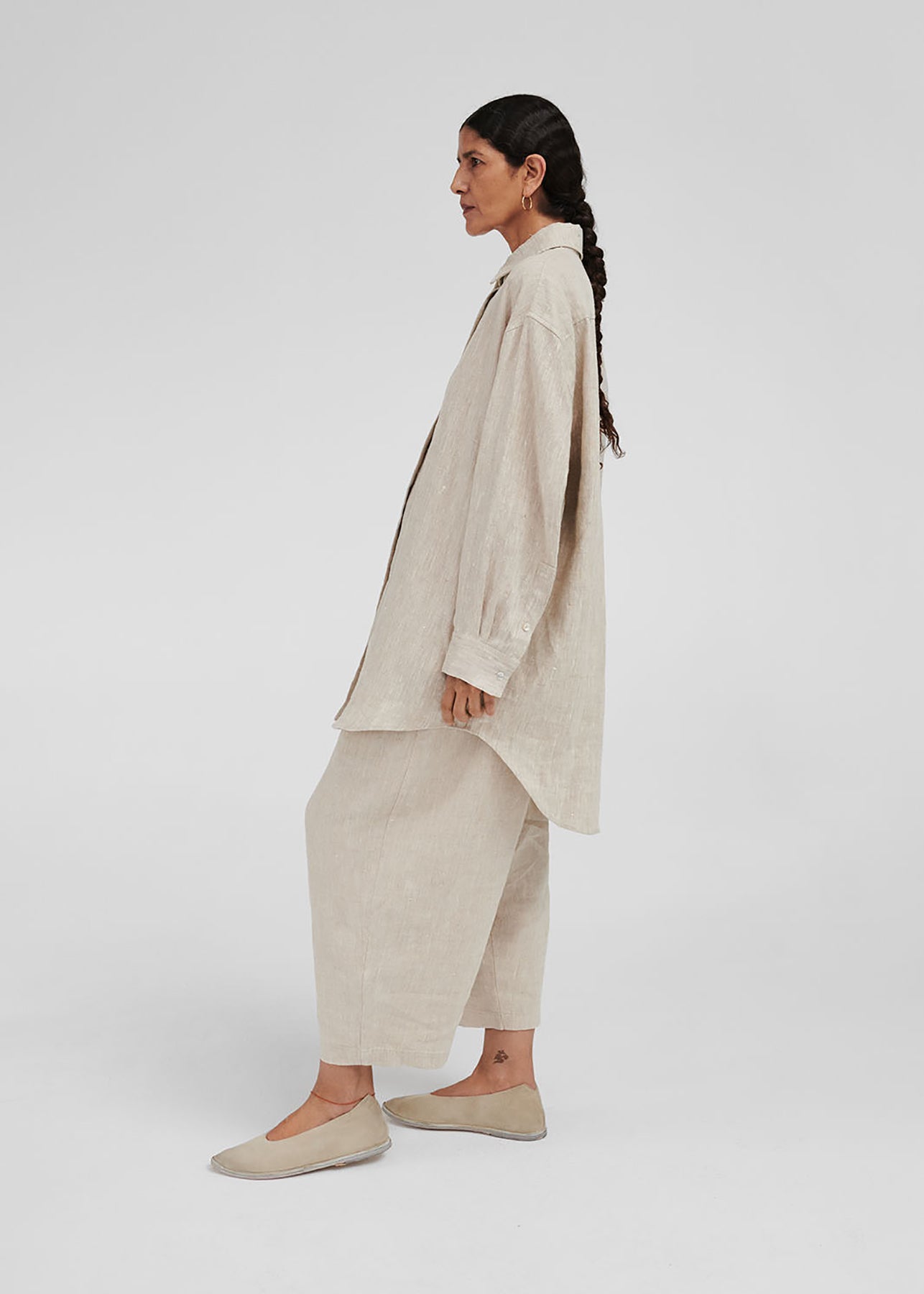 Linen Maxi Pants | Natural