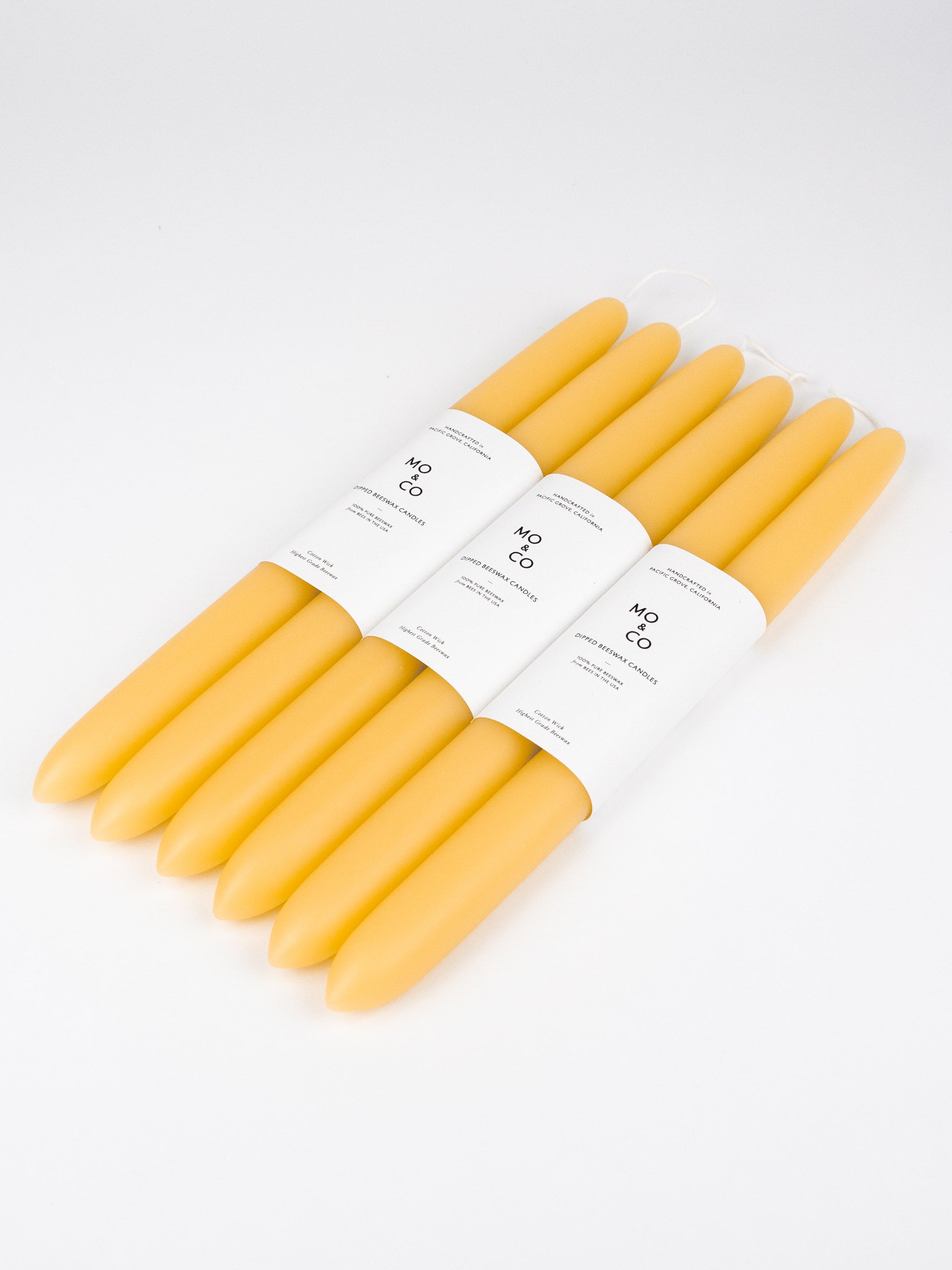 Dipped Beeswax Candles | Natural Gold