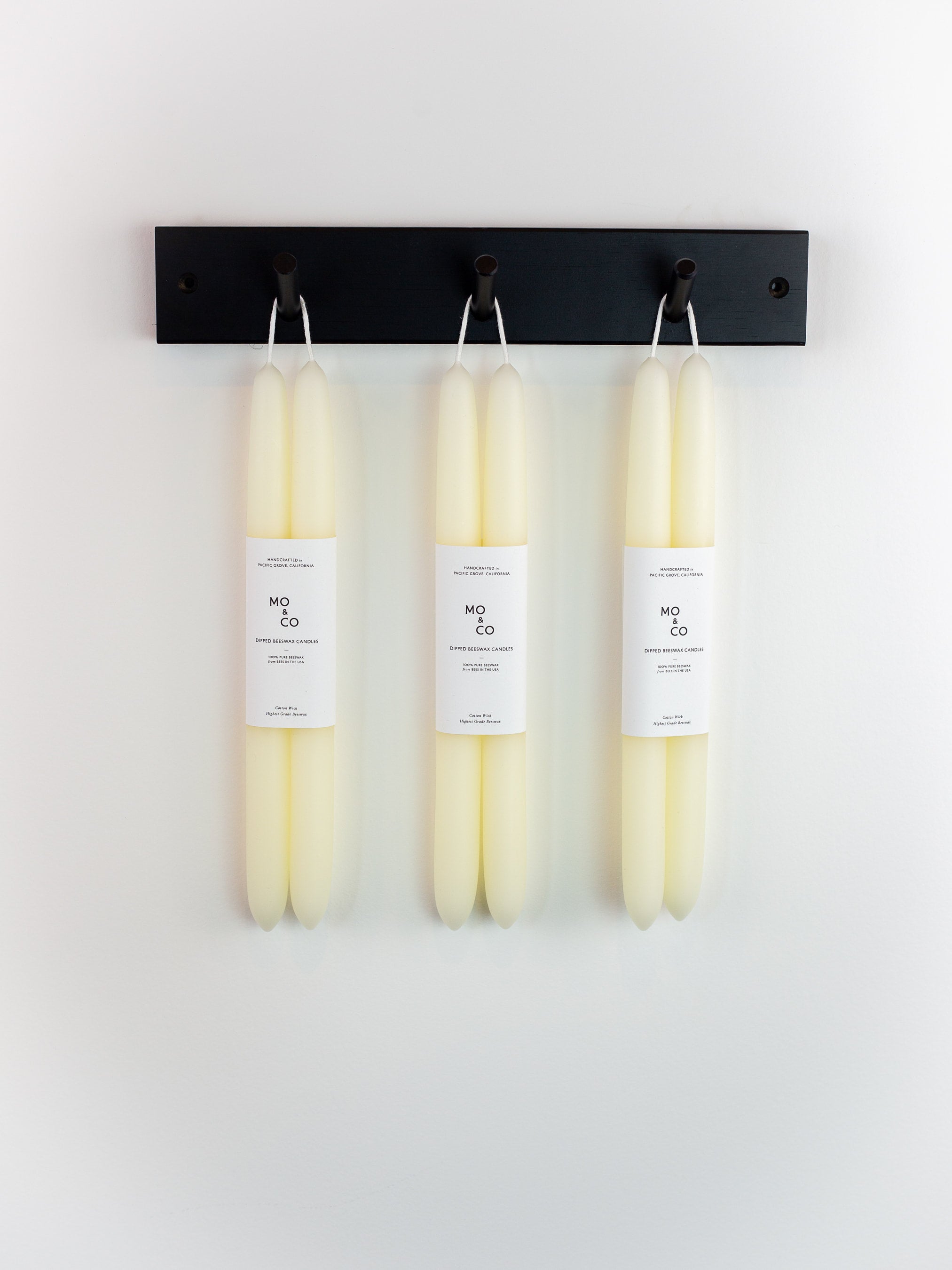 Dipped Beeswax Candles | Natural White