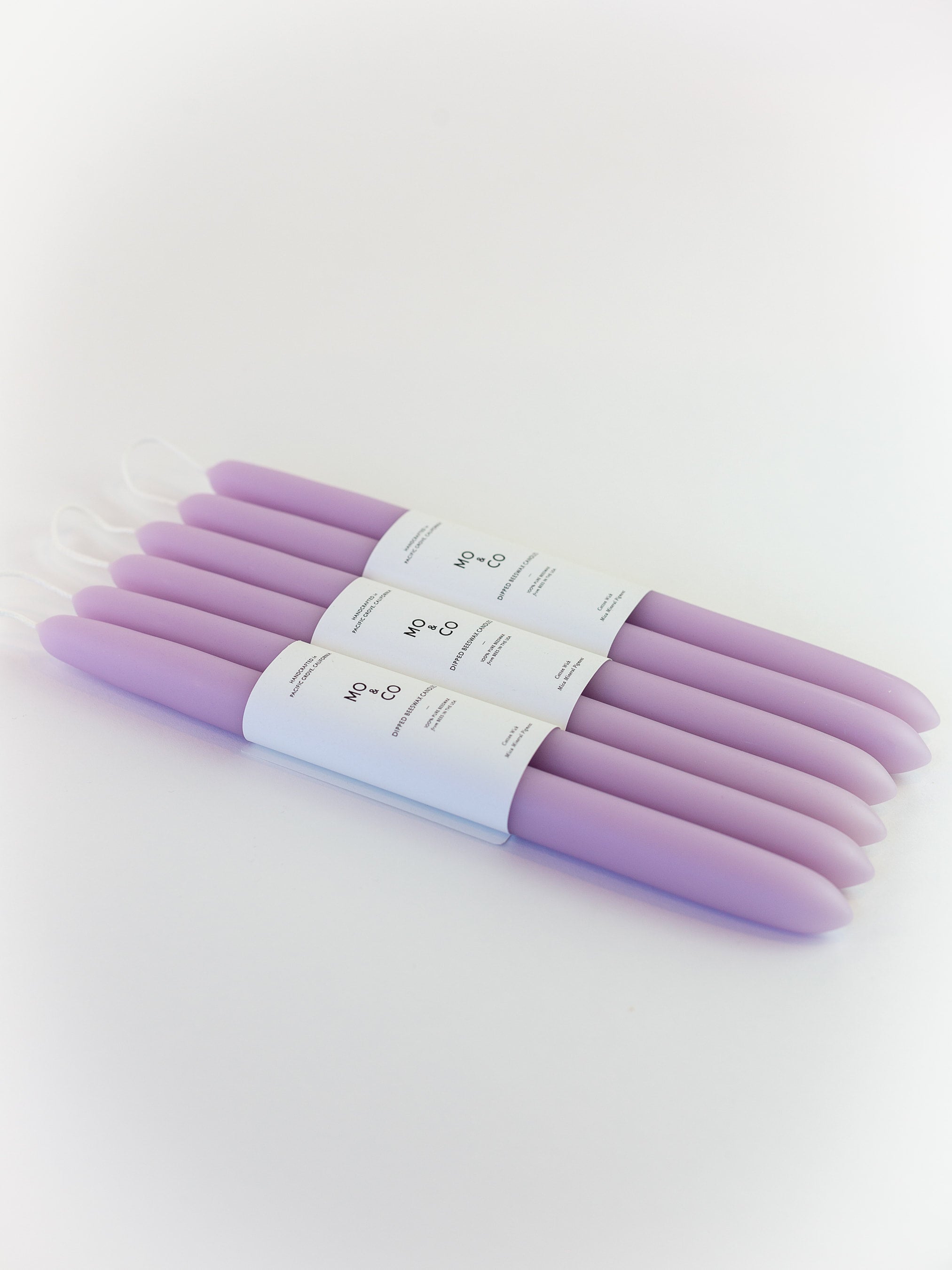Dipped Beeswax Candles | Lilac
