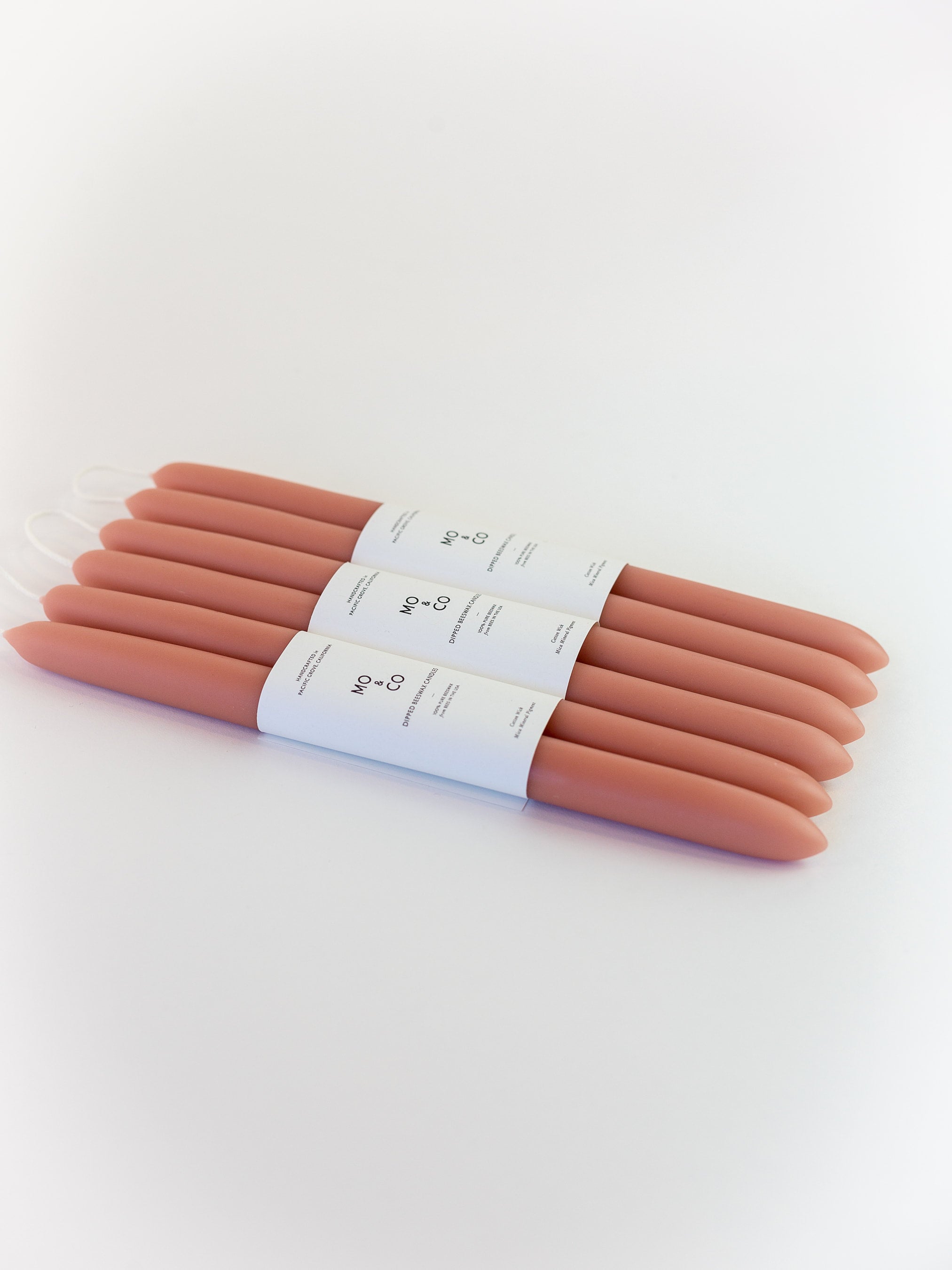 Dipped Beeswax Candles | Terra Cotta
