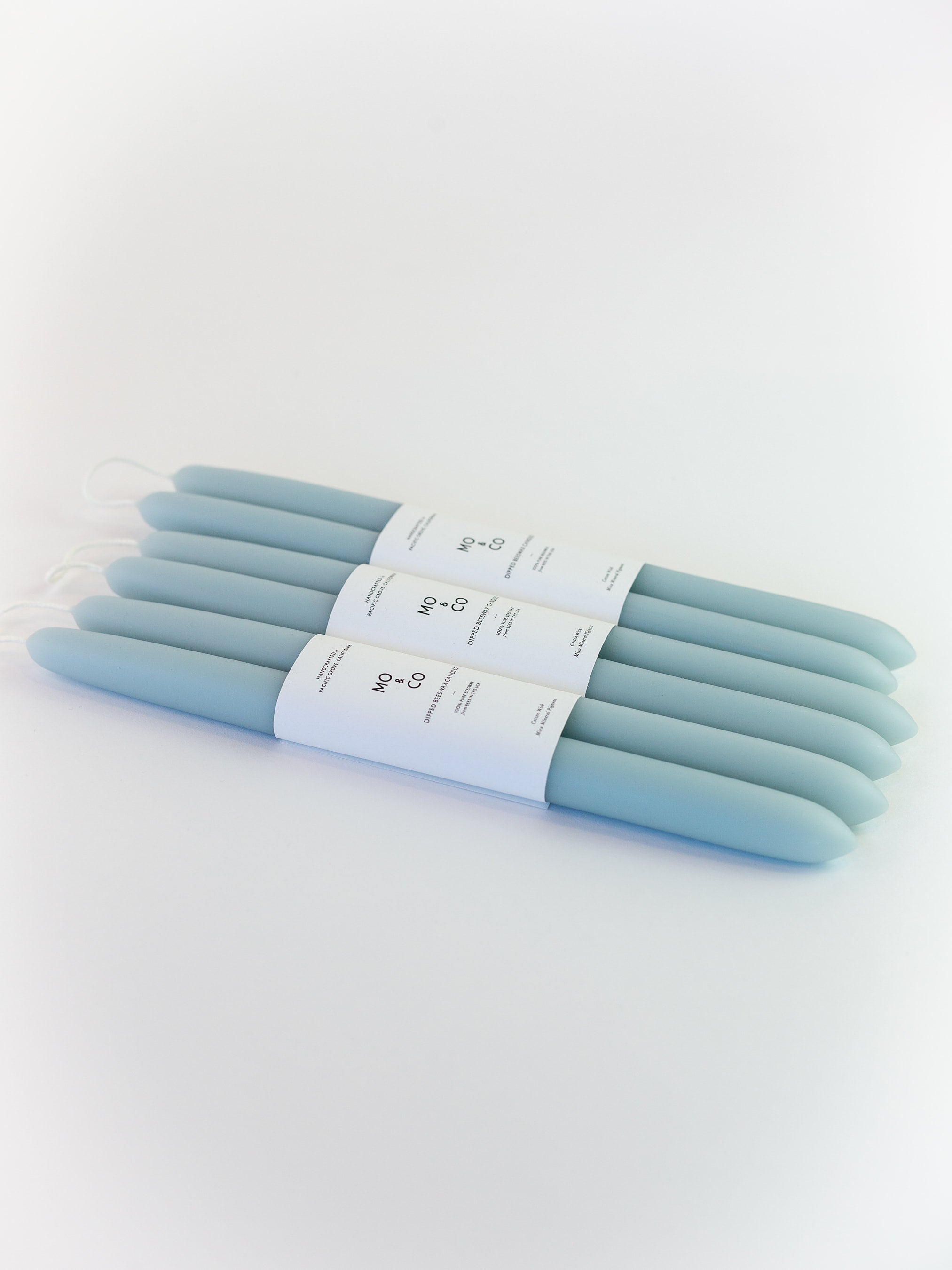 Dipped Beeswax Candles | Powder Blue