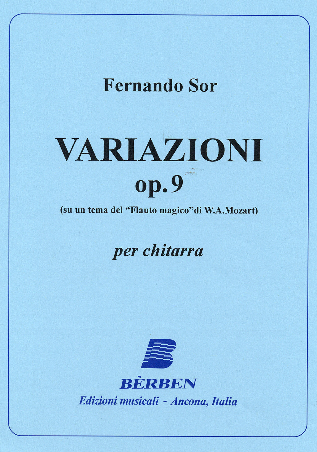 Fernando Sor ~ Variazioni ~ Music Book