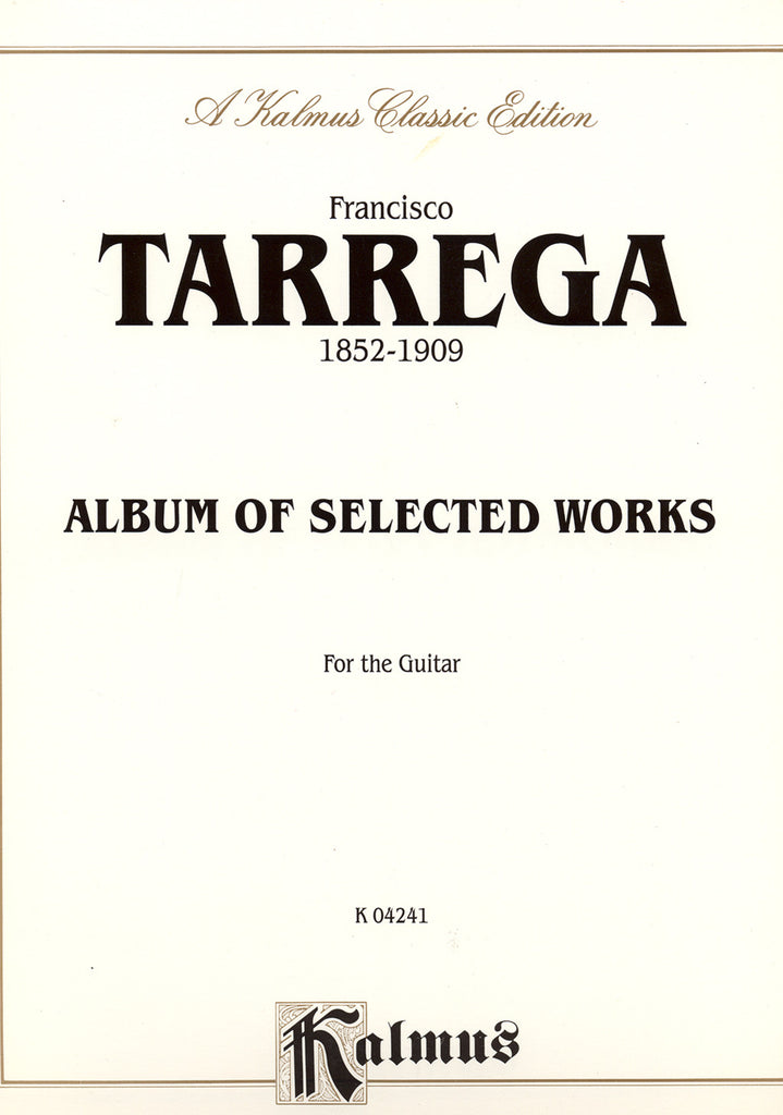 Image of Francisco Tarrega, Album of Selected Works, Music Book