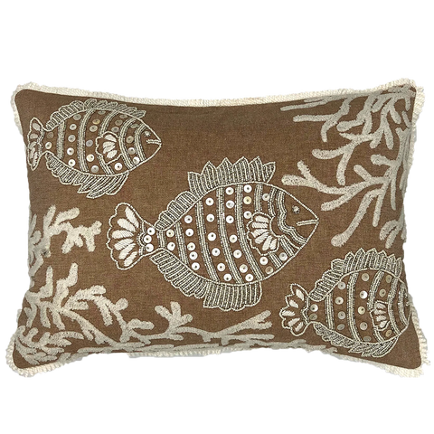 Pillowtex Plush 18'x18' Throw Pillow with Cover-Coral- from