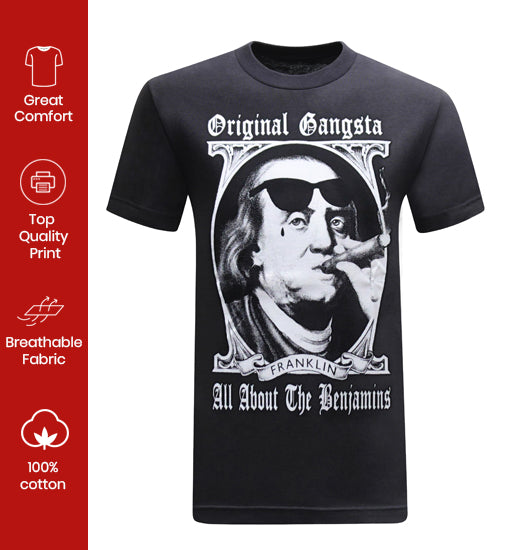 Original Gangster Benjamin Franklin Founding Father – Tees Geek