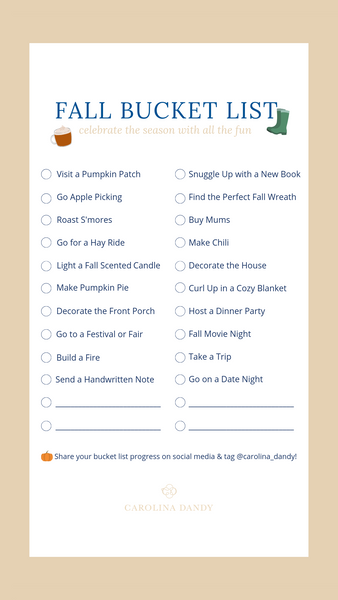 Fall Bucket List- Instagram Story Free Download