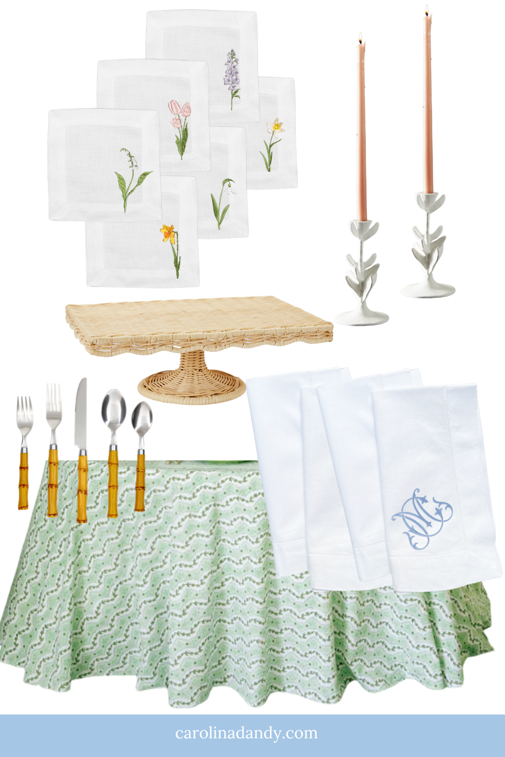 Spring tablescape inspiration for Easter tables and gatherings